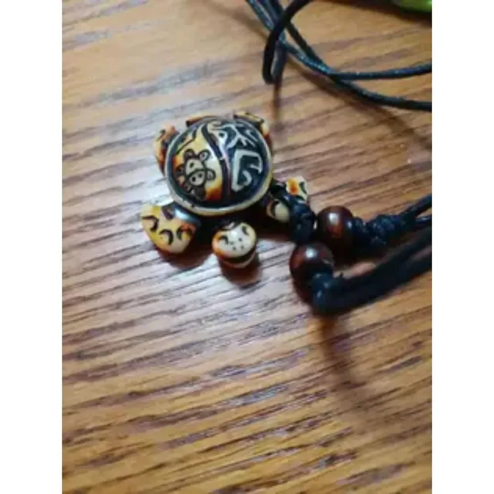 Imitation Bone Turtle Necklace